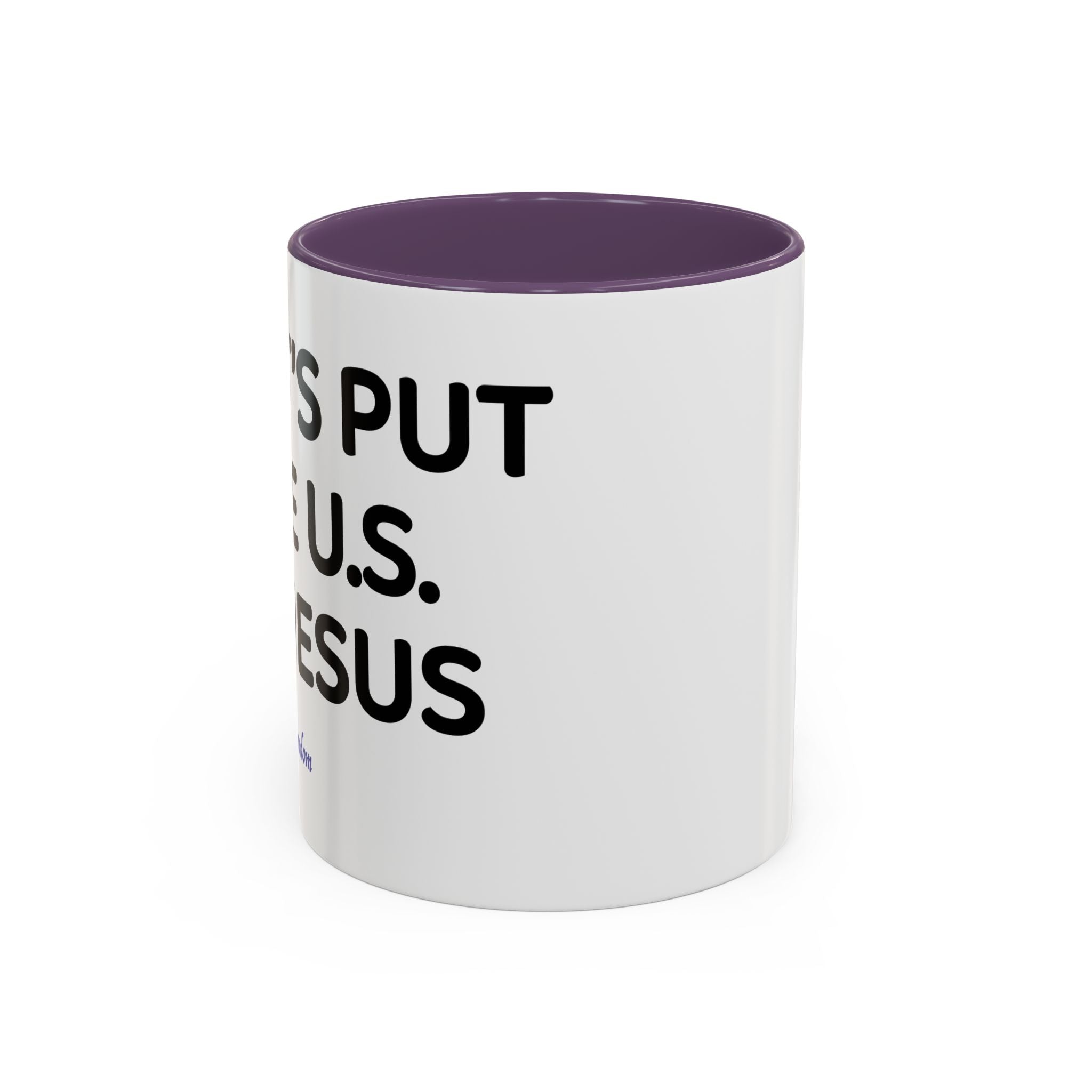 Christian Coffee Mug — "Let's Put Jesus First" Accent Ceramic Mug (11/15 oz)