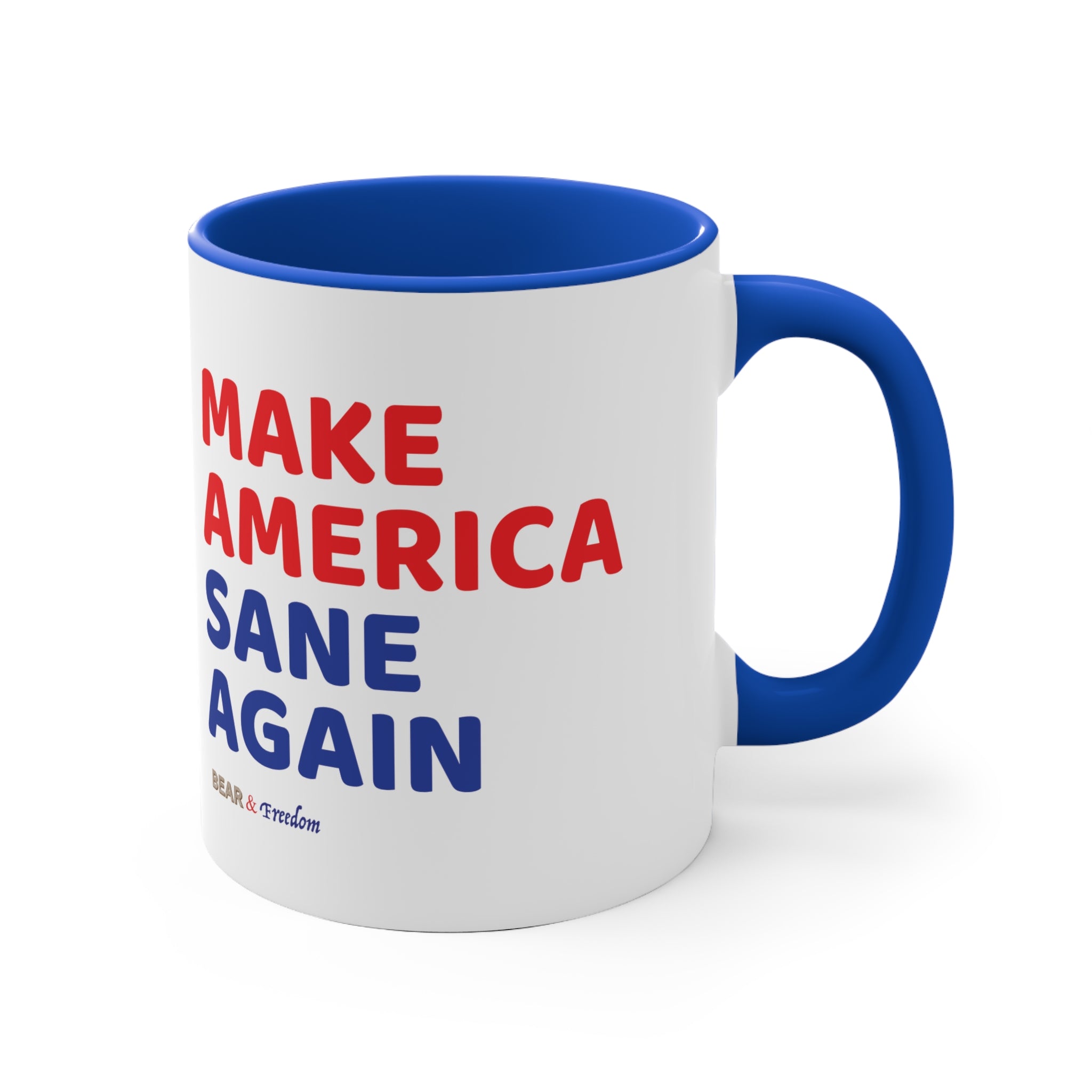 Make America Sane Again Accent Mug — Political Statement Coffee Cup
