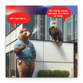 Canvas Wall Art — Humorous Bear & Eagle Comic Scene ('RIP Toby Keith... Bet they're having one hell of a party up there')