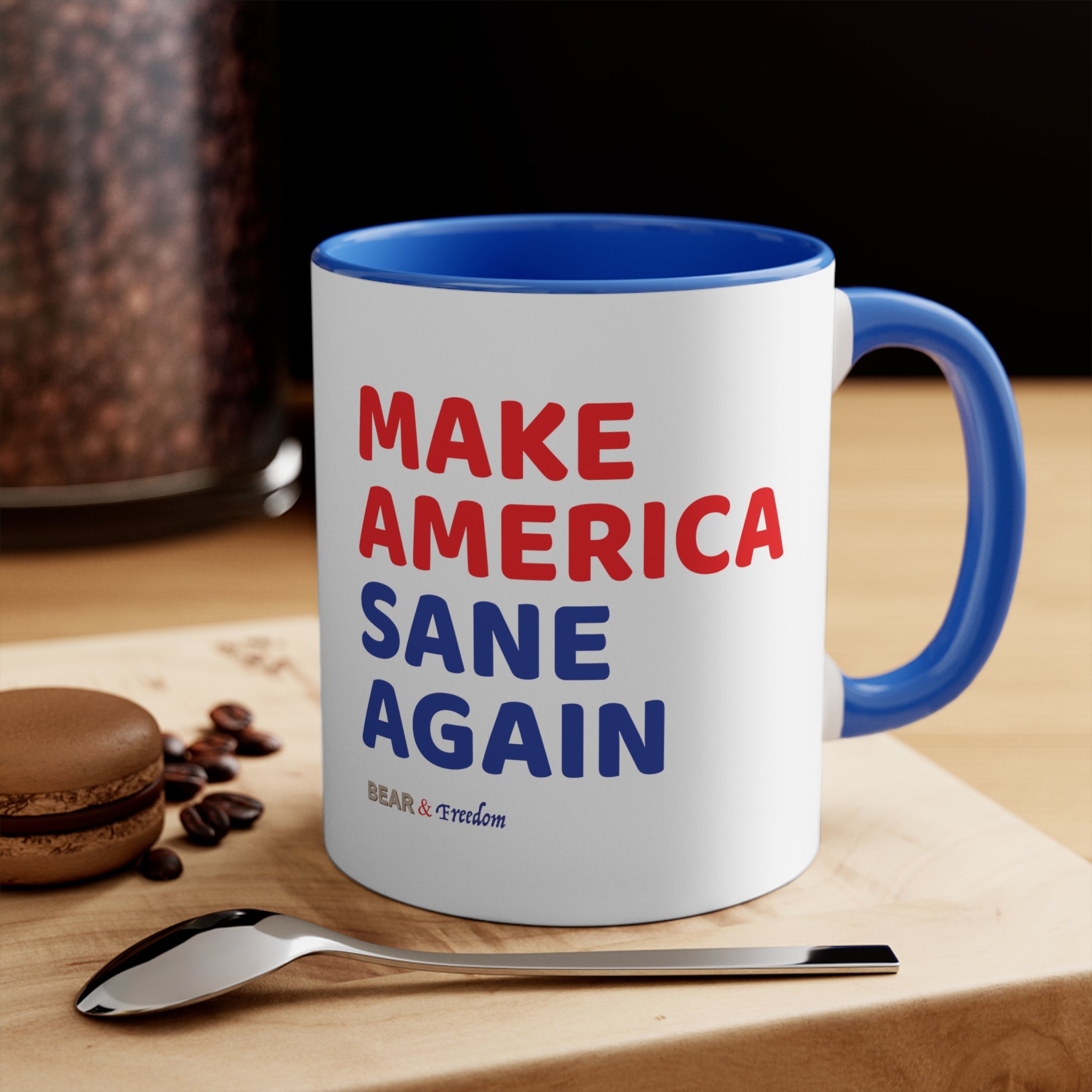 Make America Sane Again Accent Mug — Political Statement Coffee Cup