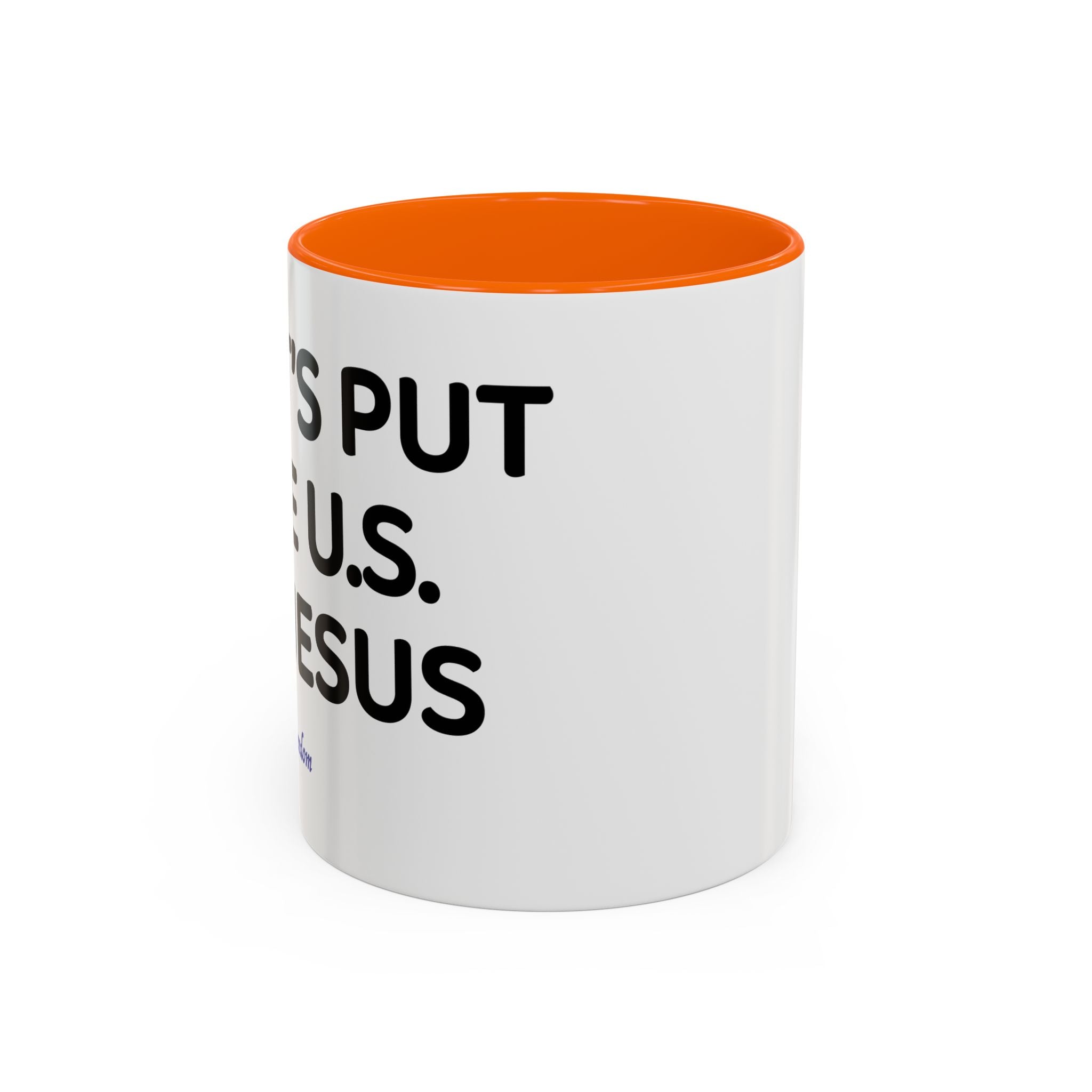 Christian Coffee Mug — "Let's Put Jesus First" Accent Ceramic Mug (11/15 oz)