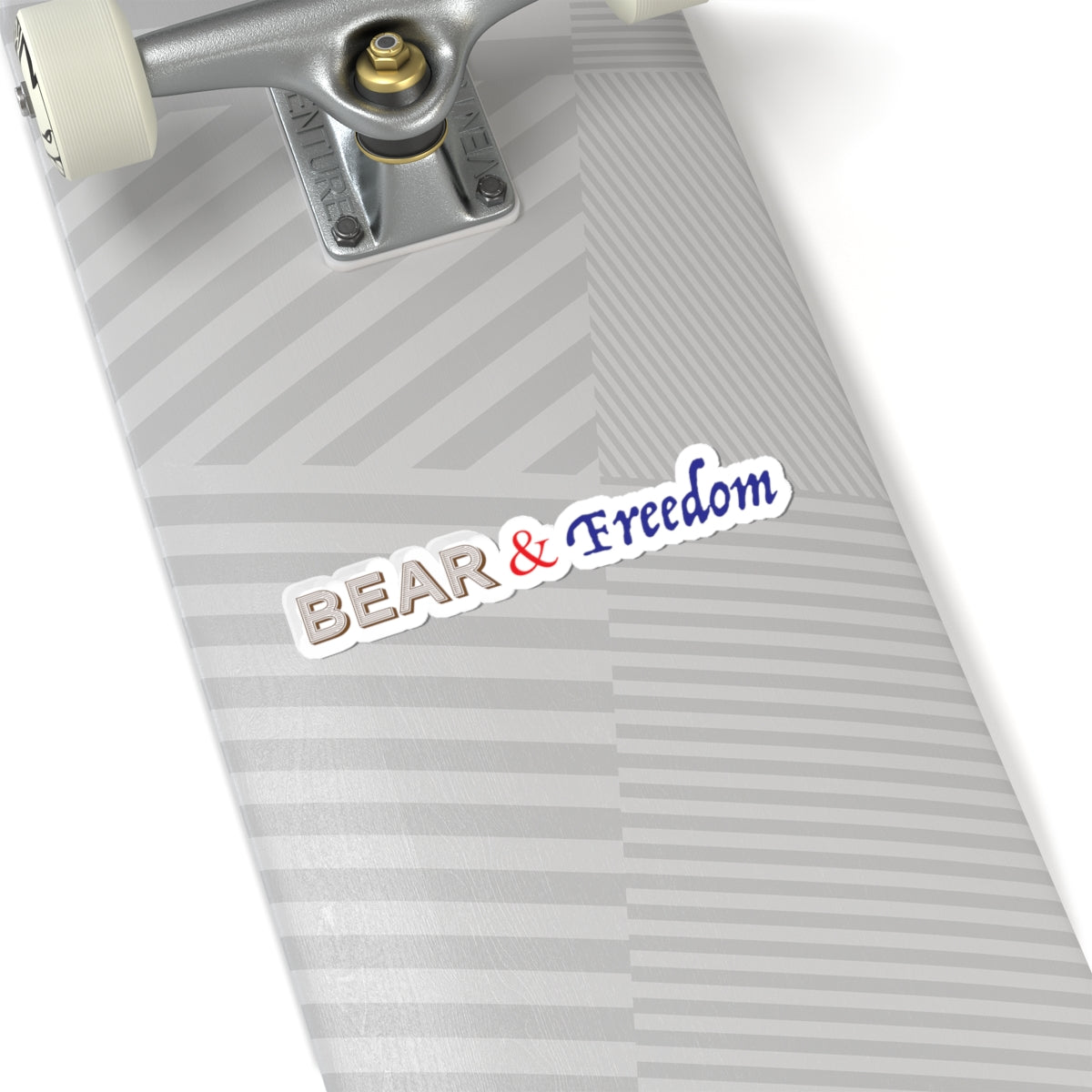 Bear & Freedom Kiss-Cut Sticker — Patriotic Decorative Decal for Laptops, Water Bottles, Journals