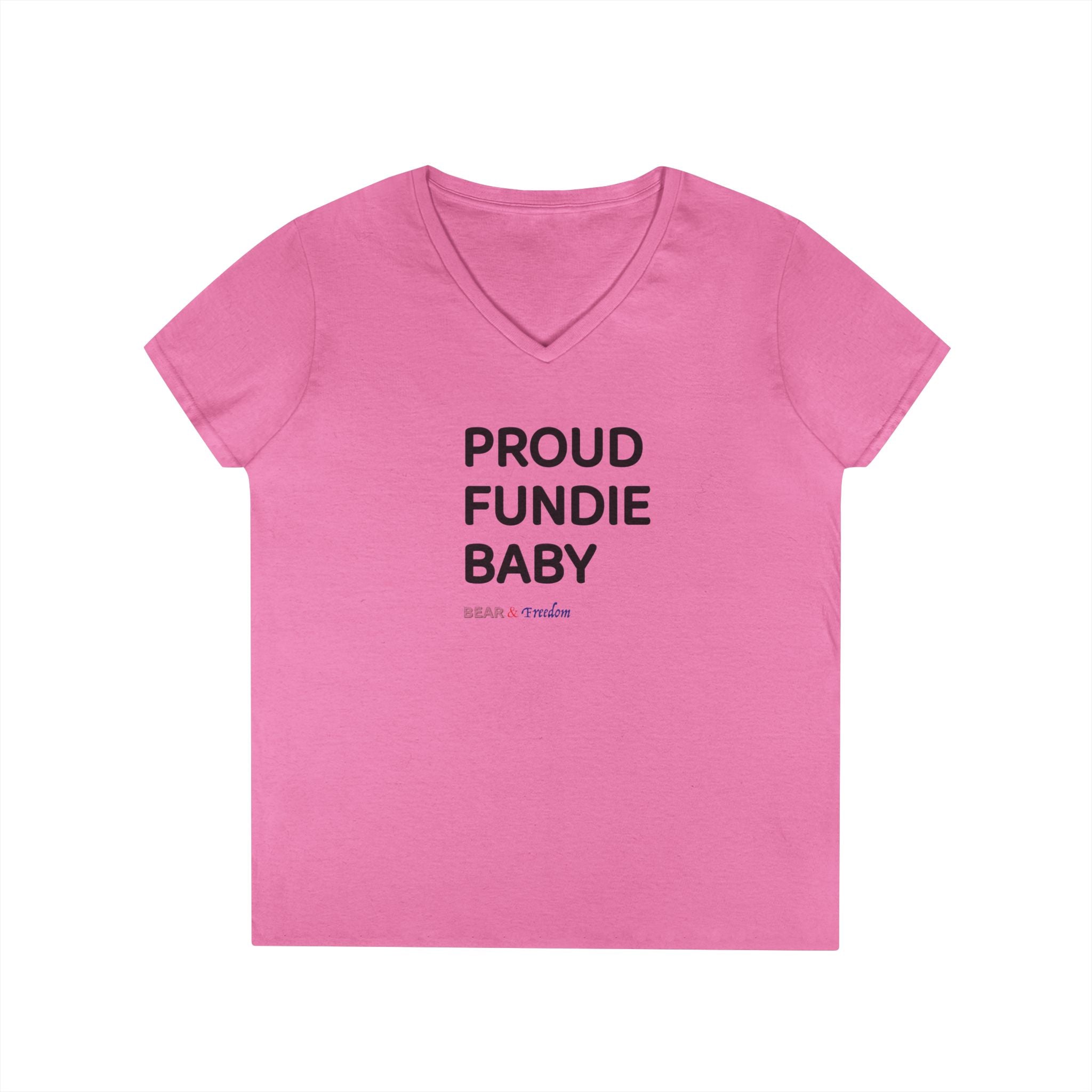 Proud Fundie Baby V-Neck Tee — Feminist Christian Statement Shirt