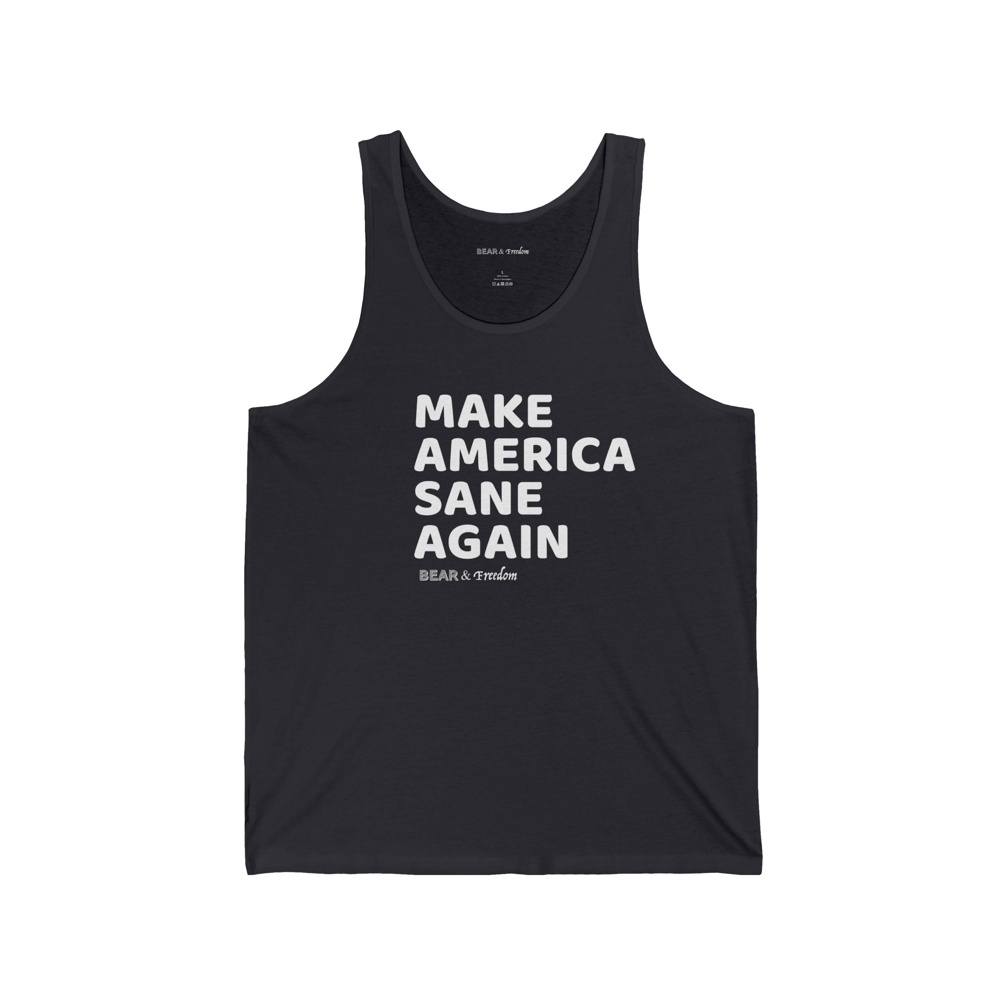 Tank Top — "Make America Sane Again" Minimal Political Statement Tank