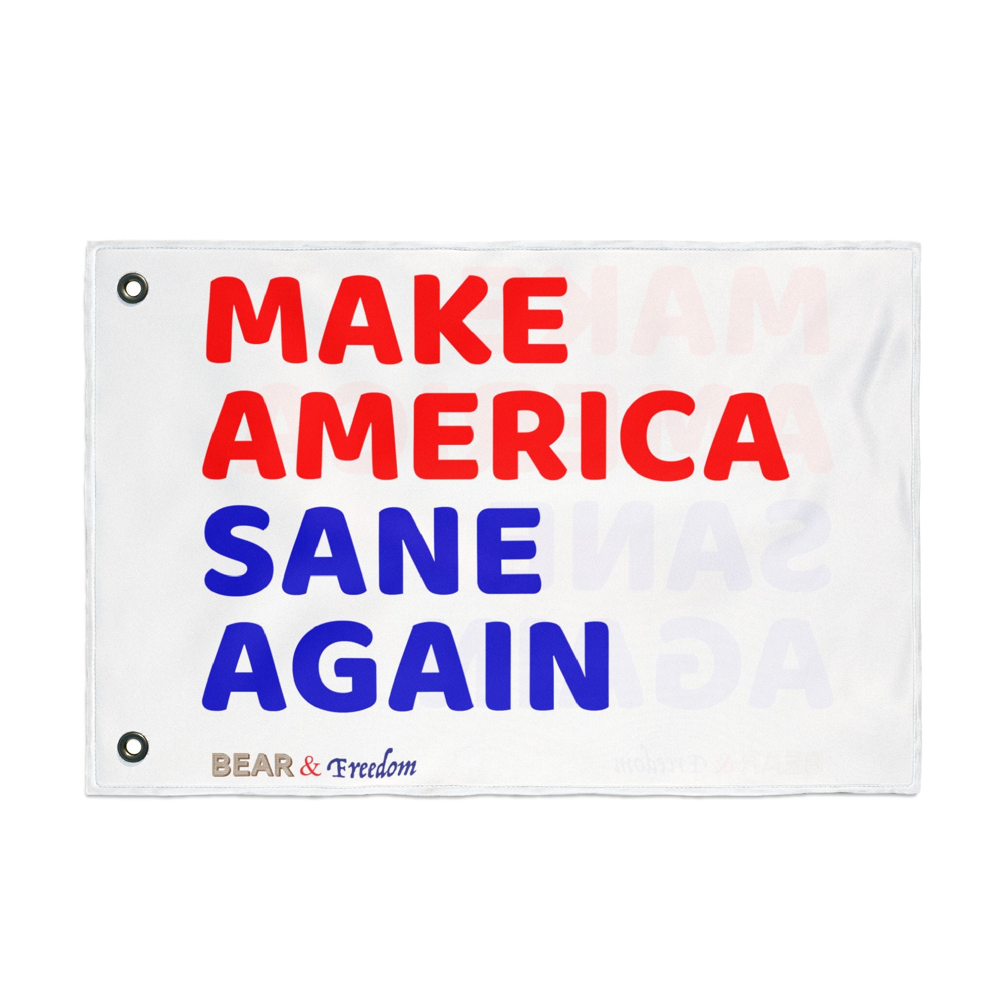 Make America Sane Again Flag — Double-Sided Political Garden Banner
